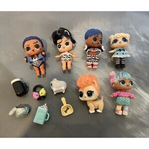 LOL OMG Surprise Doll and Pet Friends Figurines & Accessories Lot Of 6 Dolls